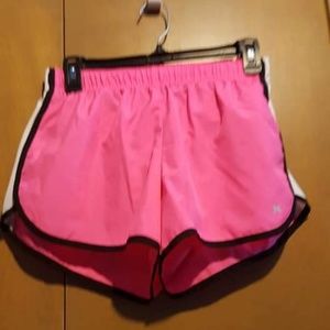 Pink running shorts